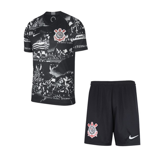 Camiseta Corinthians Paulista Tercera Niños 2019-2020 Negro