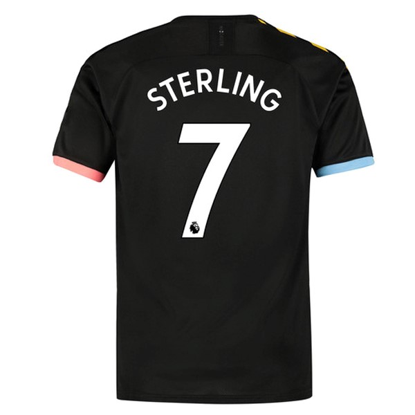 Camiseta Manchester City NO.7 Sterling Segunda 2019-2020 Negro