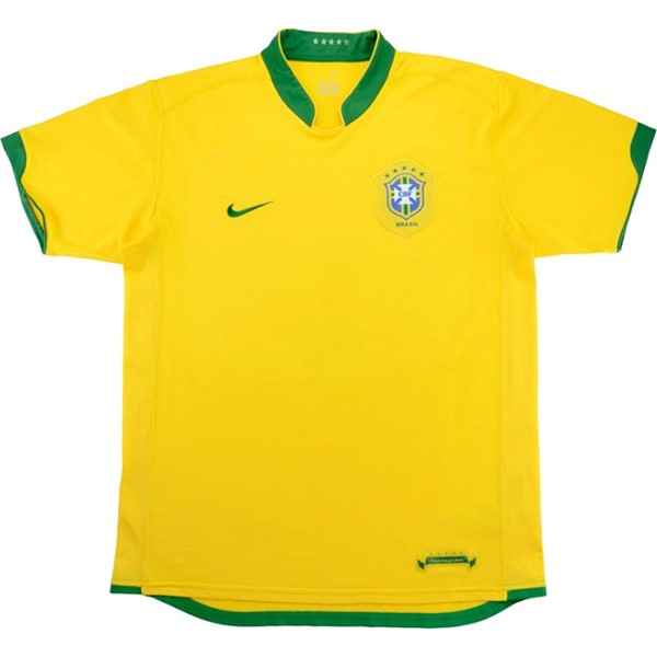 Tailandia Camiseta Brasil Primera Retro 2006 Amarillo