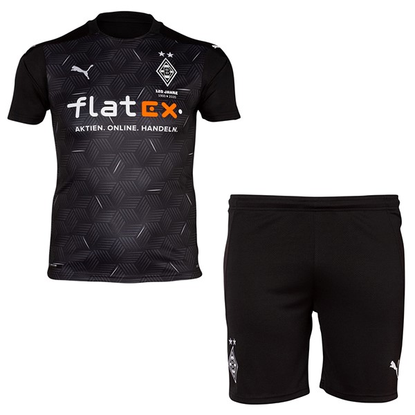Camiseta Borussia Mönchengladbach Segunda Niños 2020-2021 Negro
