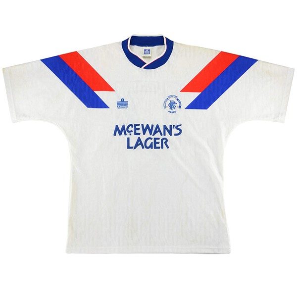 Tailandia Camiseta Rangers Segunda Retro 1990 1992 Blanco