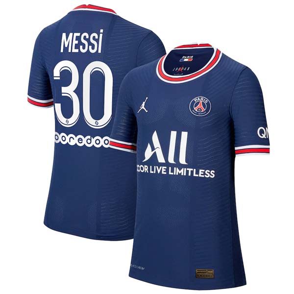 Camiseta Paris Saint Germain NO.30 Messi Primera Niño 2021-2022 Azul