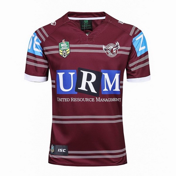 Camiseta Rugby Manly Sea Eagles Primera 2017 2018 Rojo